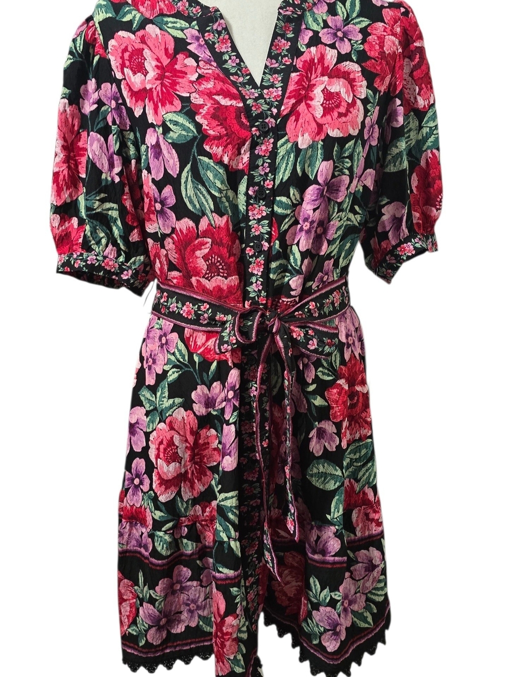 CALYPSO ST. BARTH Floral Belted Maxi Dress Large New - Picture 3 of 12